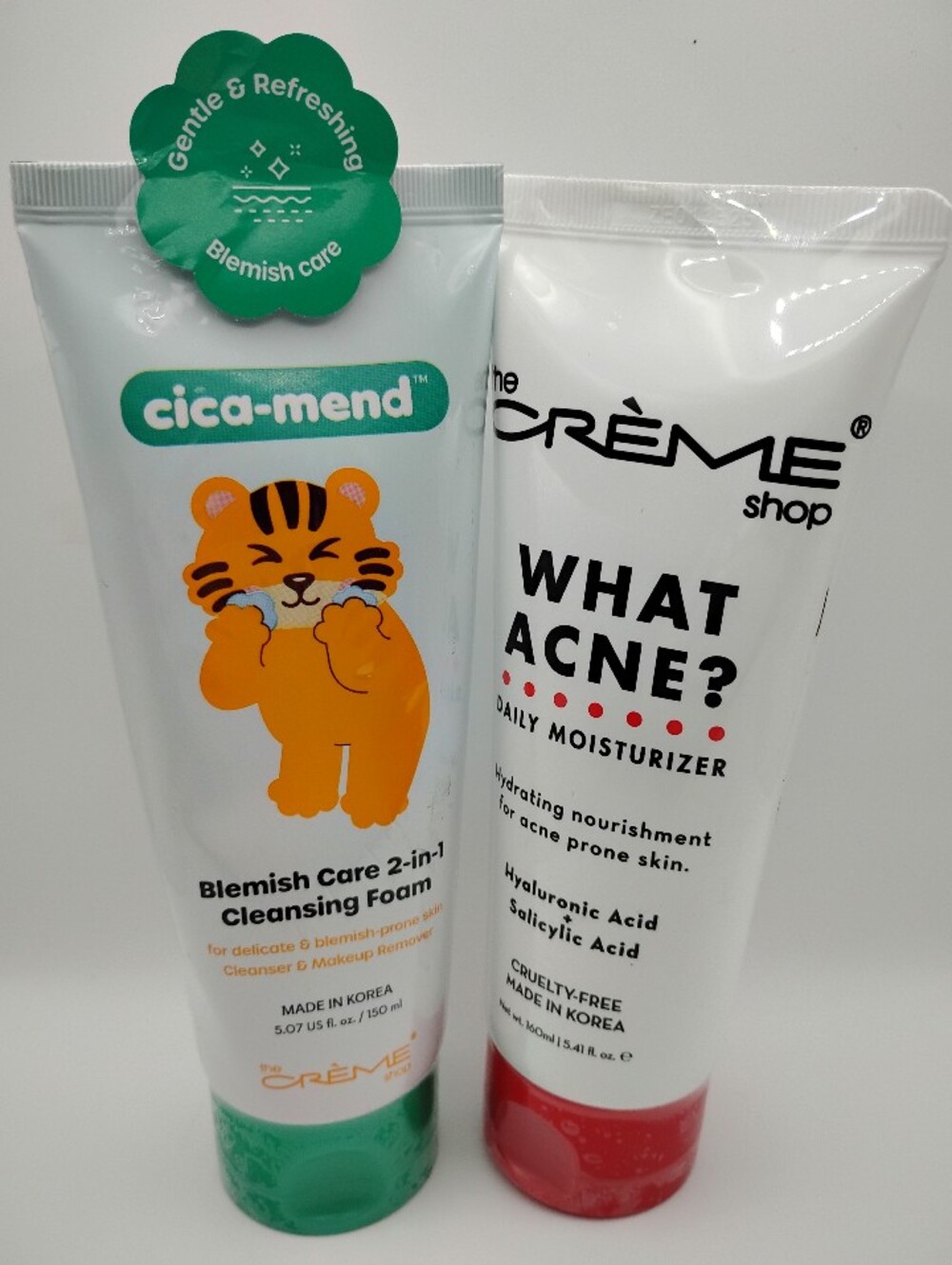 Crème Shop Cica-Mend Blemish Care Cleansing & Whag Acne? Daily Moisturizer